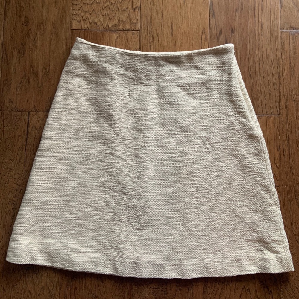 TORY BURCH Cream Tweed Skirt Size 4